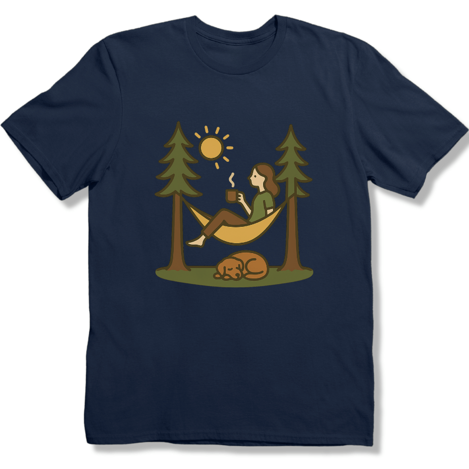 Hammock and Coffee Dog T-shirt