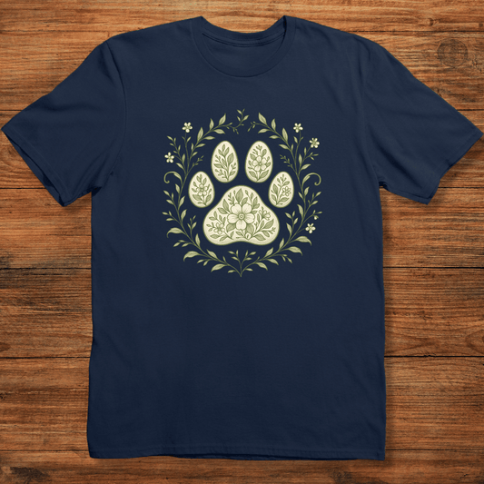 Floral Paw Print T-shirt