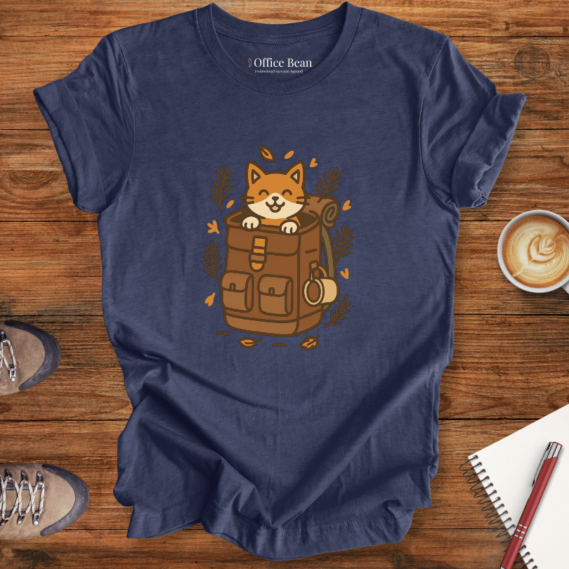 Backpack Cat Explorer T-shirt