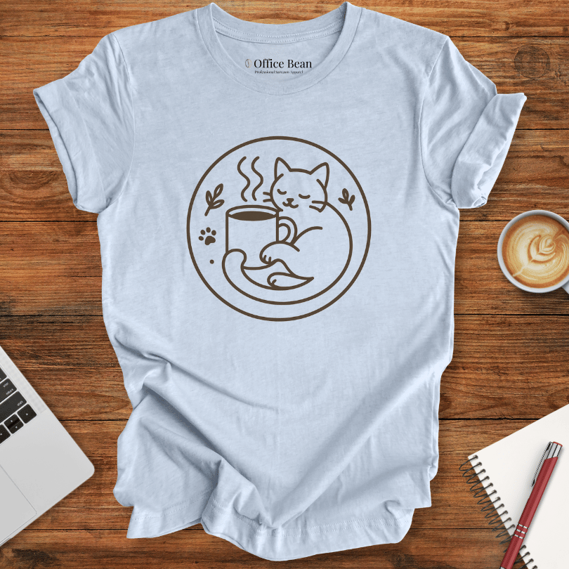 Coffee, Cat, Repeat Logo T-shirt