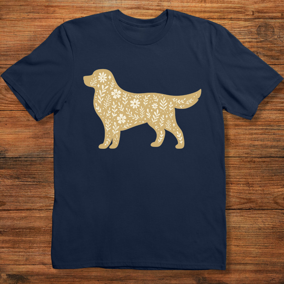 Golden Blossom Retriever T-shirt