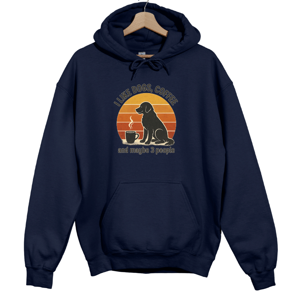 Like dogs, coffee and 3 people Hoodie