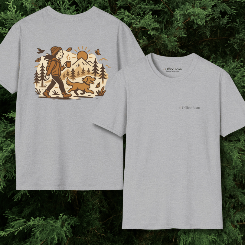 A Girl, Dog, Coffee & a Walk Backprint T-shirt