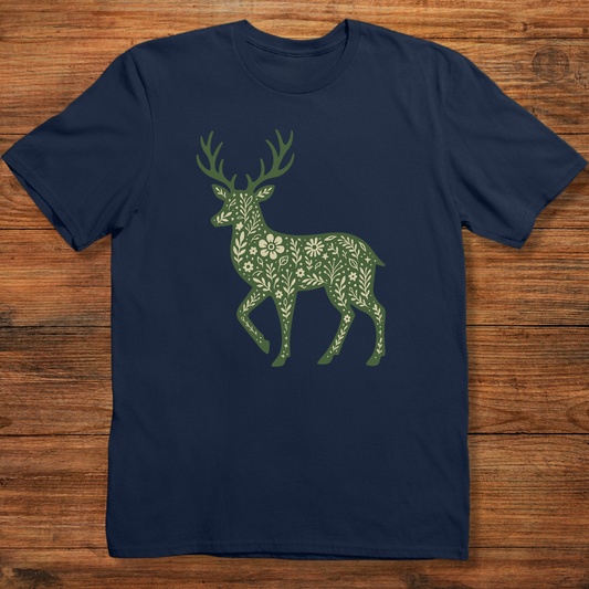 Forest Bloom Stag T-shirt
