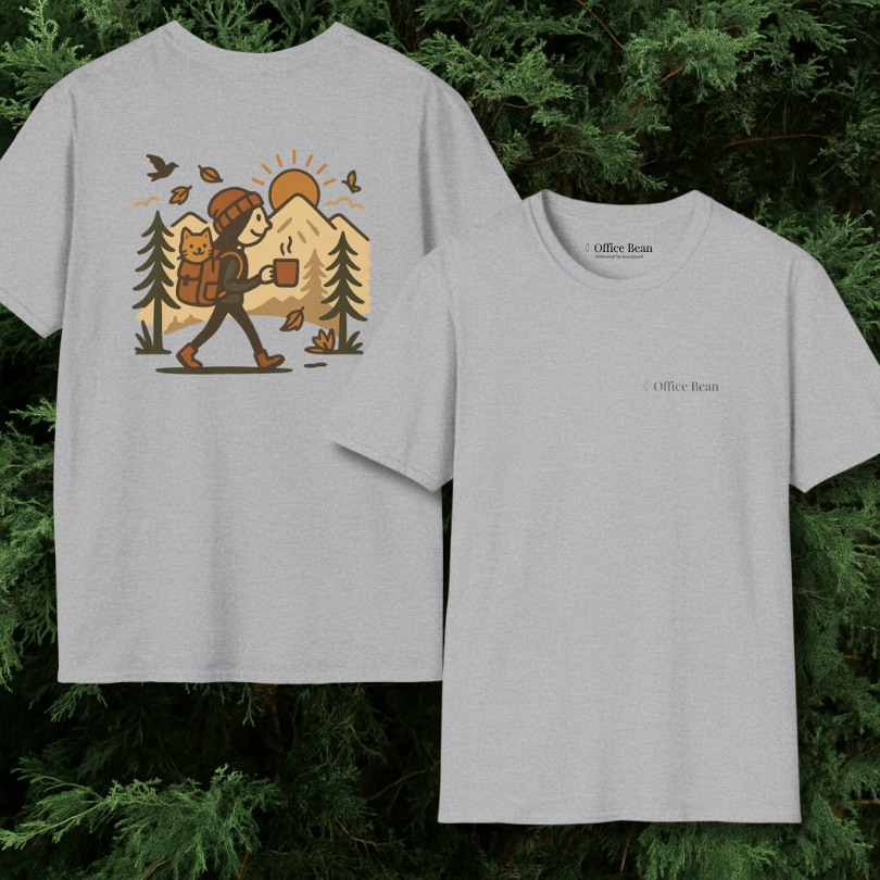 Cat Brew and Roam Female Backprint T-Shirt