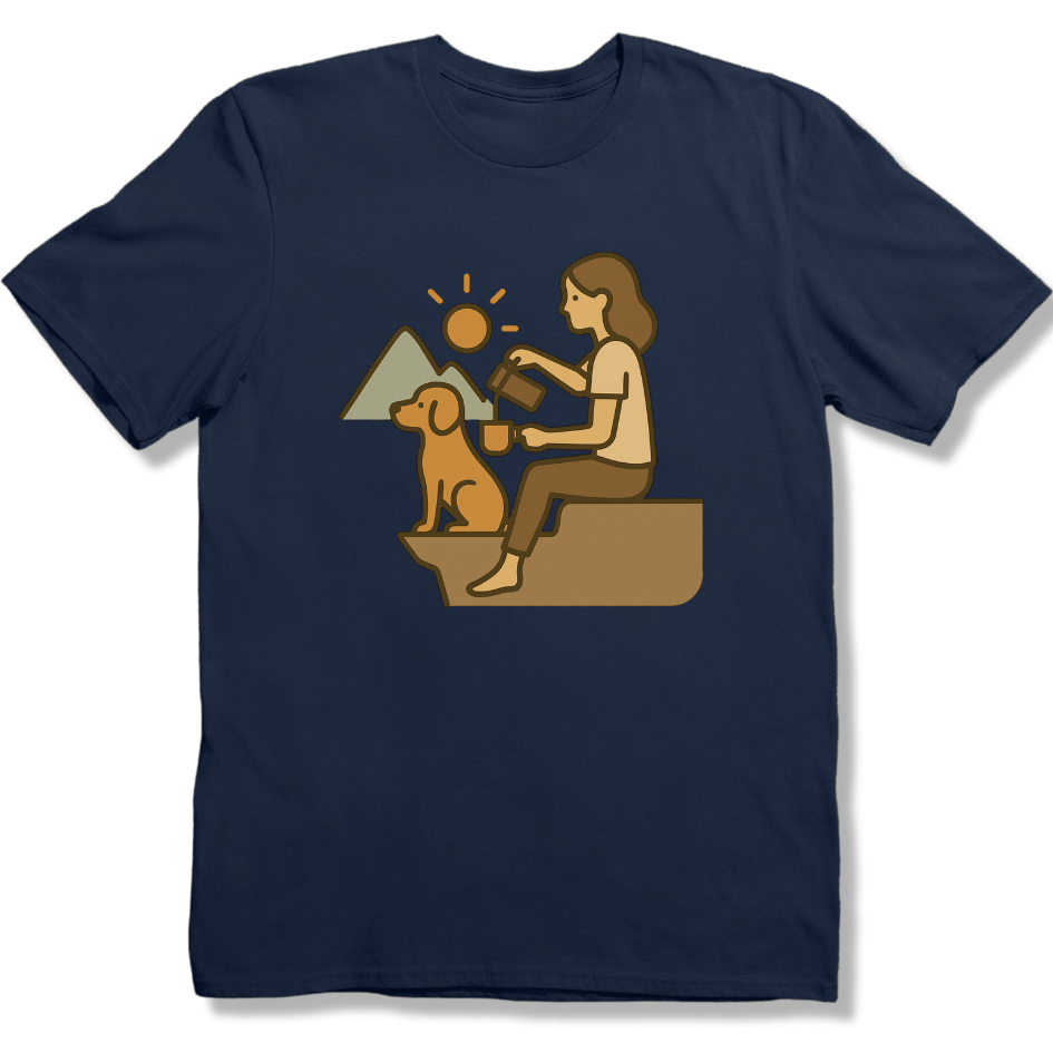 Cliffside Pour and Pup T-shirt