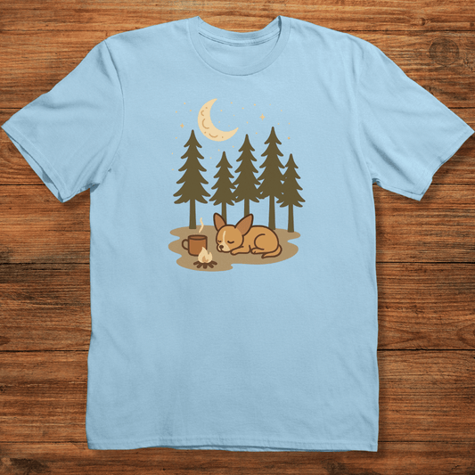 Sleeping Chihuahua by the Campfire T-shirt