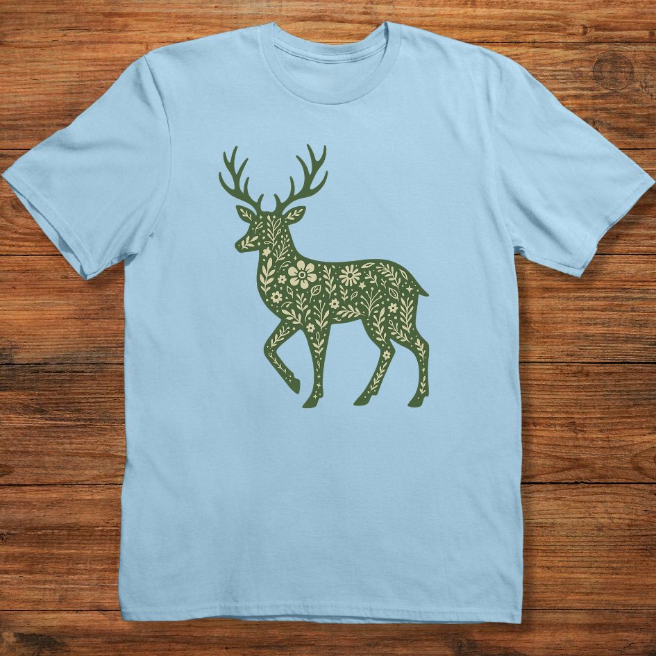 Forest Bloom Stag T-shirt