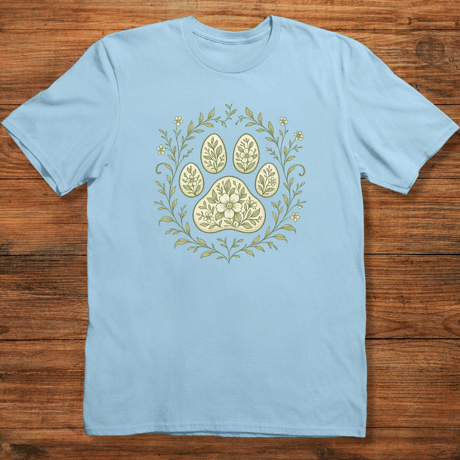 Floral Paw Print T-shirt