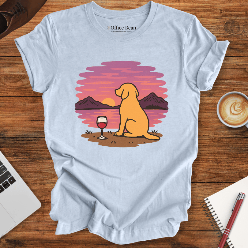 My wine, dog and a view T-shirt
