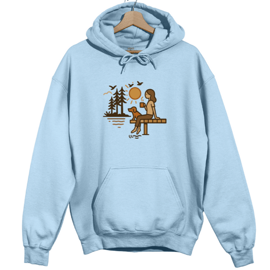Lake, Coffee & Dog Companions Hoodie