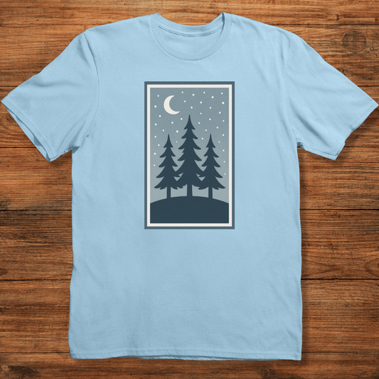 Winter Pines & Moon T-shirt