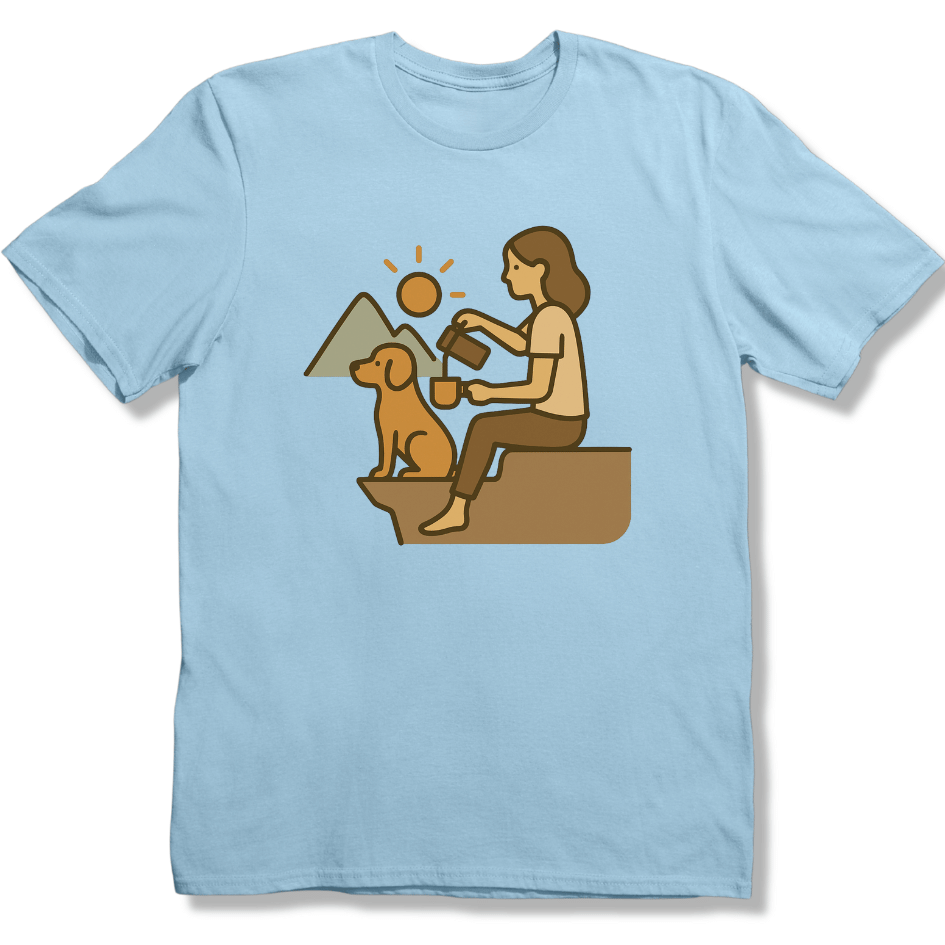 Cliffside Pour and Pup T-shirt