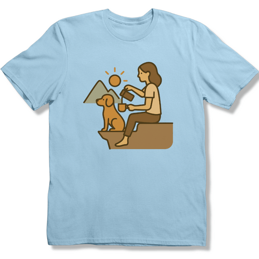 Cliffside Pour and Pup T-shirt