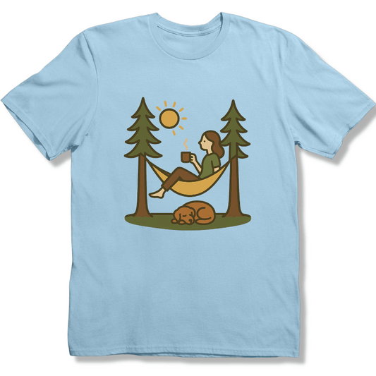 Hammock and Coffee Dog T-shirt