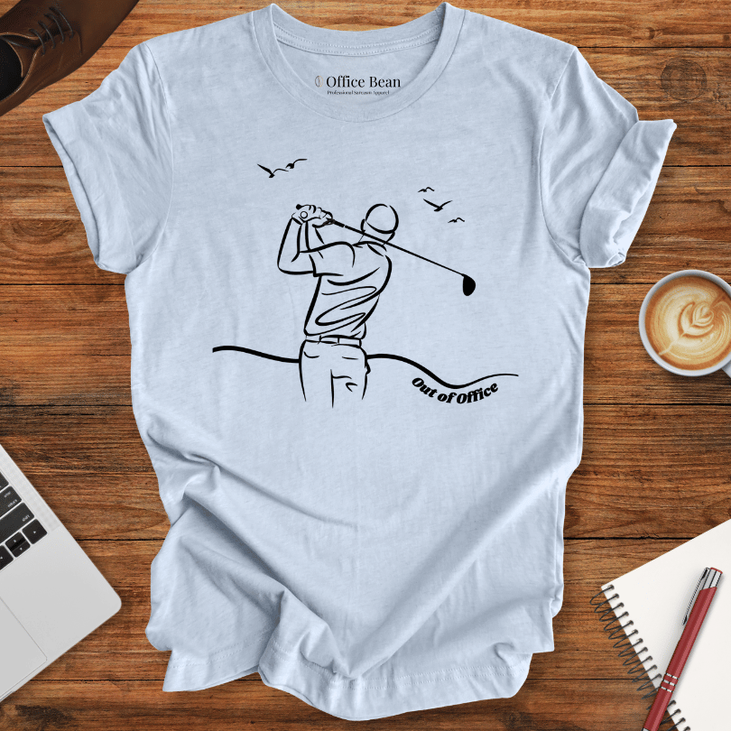"Out of Office" Golf Line Art T-Shirt