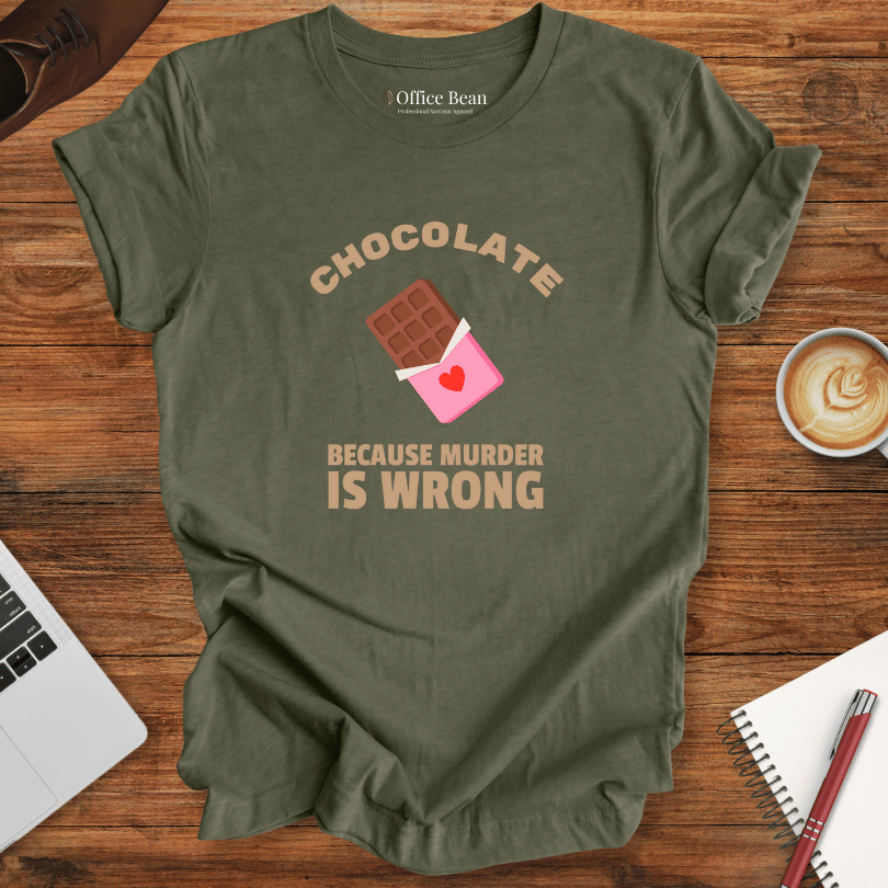 Chocolate, Murder Is Wrong T-Shirt