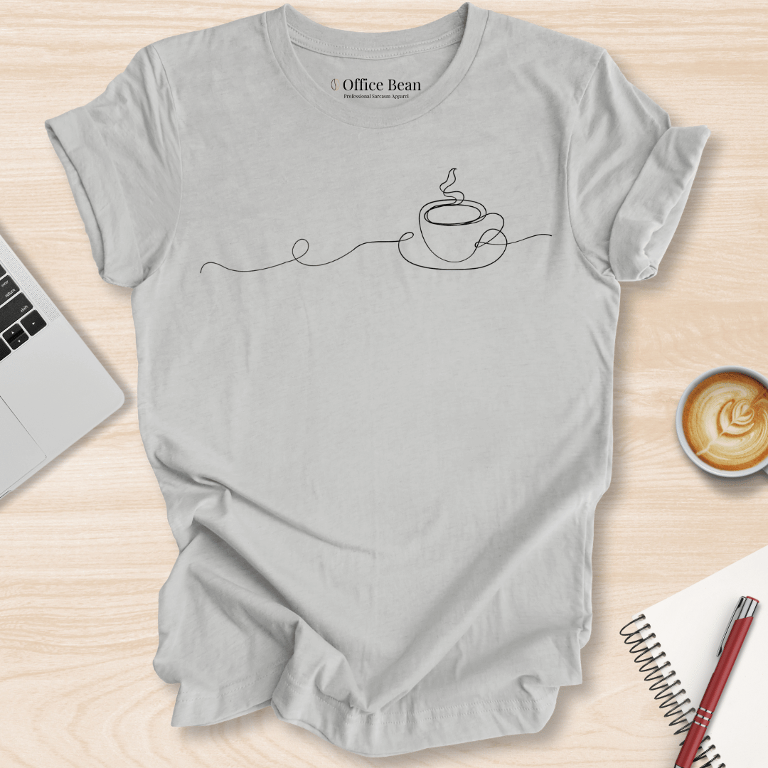"Coffee" Simple Line Art T-Shirt
