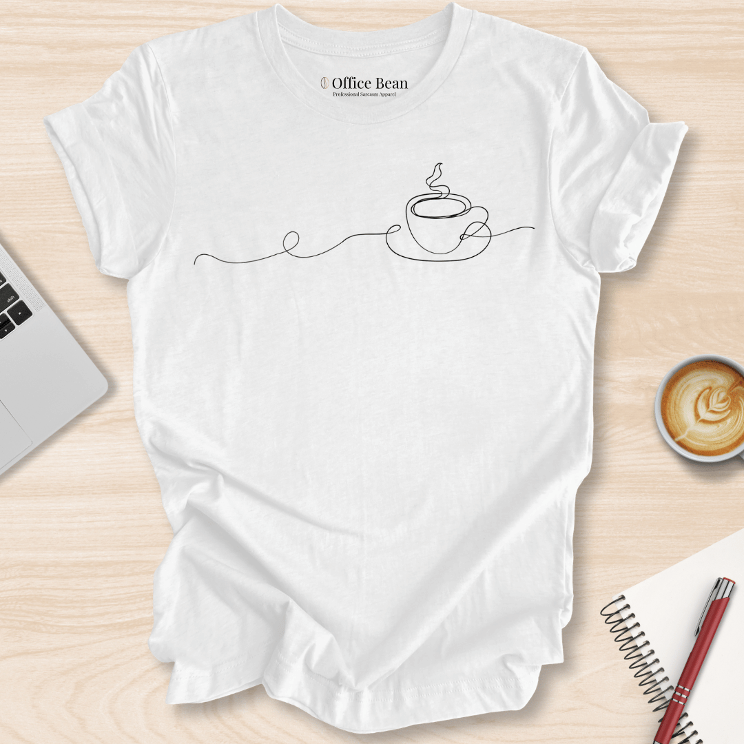 "Coffee" Simple Line Art T-Shirt