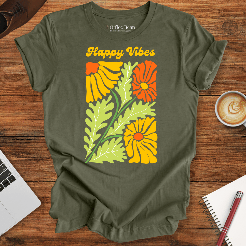 Happy Vibes Flower T-Shirt