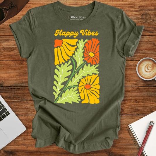 Happy Vibes Flower T-Shirt