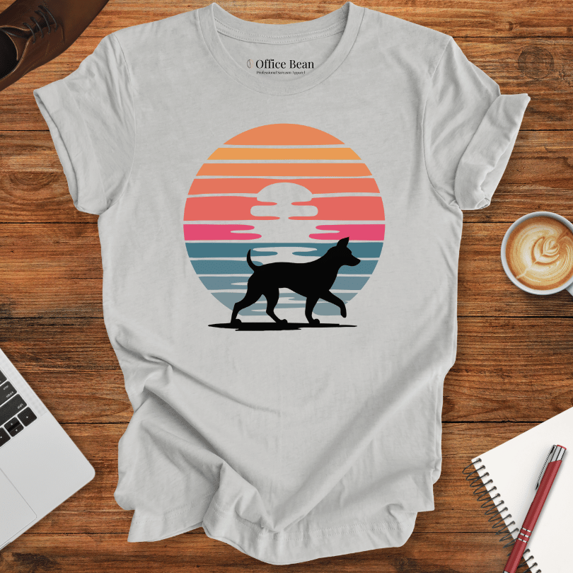 "Drifting, but Never Lost" Sunset and Dog T-Shirt