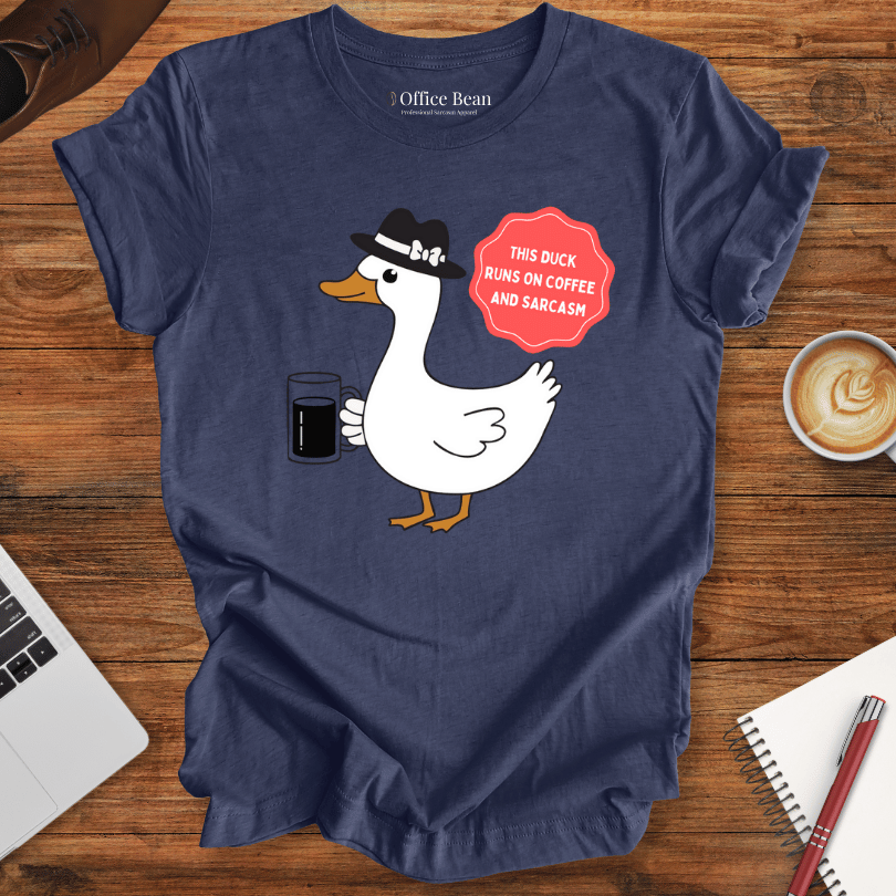 "Coffee and Sarcasm Duck" T-Shirt