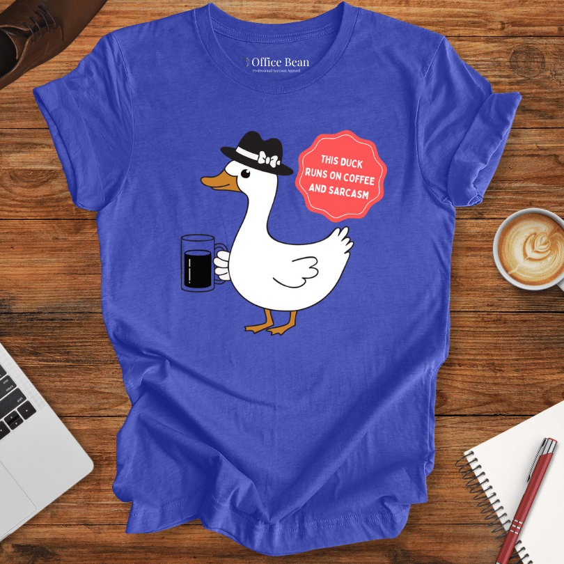 "Coffee and Sarcasm Duck" T-Shirt