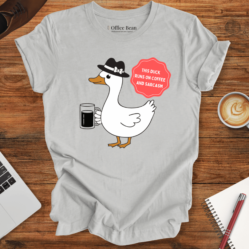 "Coffee and Sarcasm Duck" T-Shirt