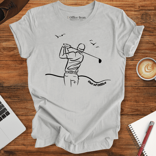 "Out of Office" Golf Line Art T-Shirt