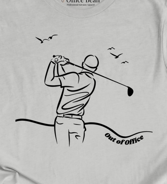 "Out of Office" Golf Line Art T-Shirt