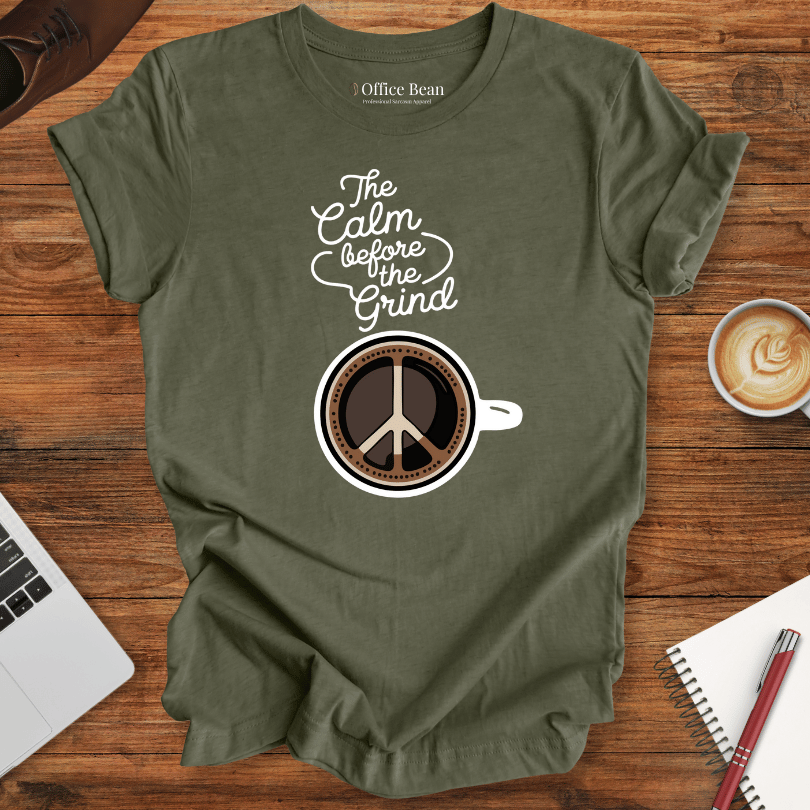 Peace and Grind - Coffee T-Shirt