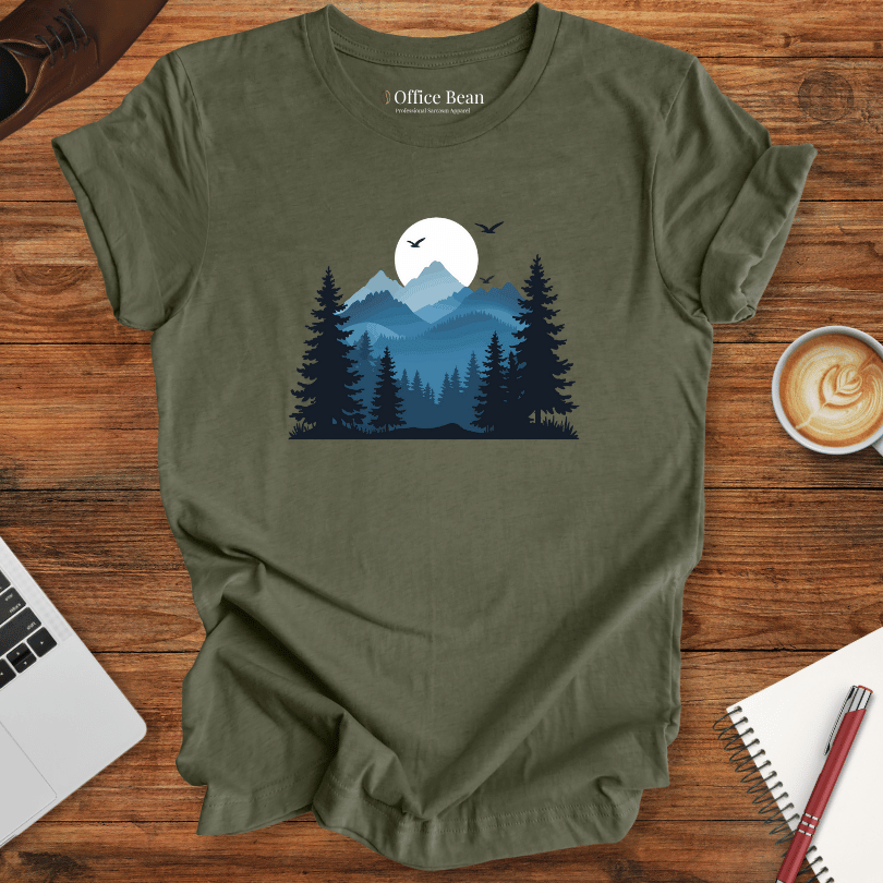 Calm Forest in Blue T-Shirt