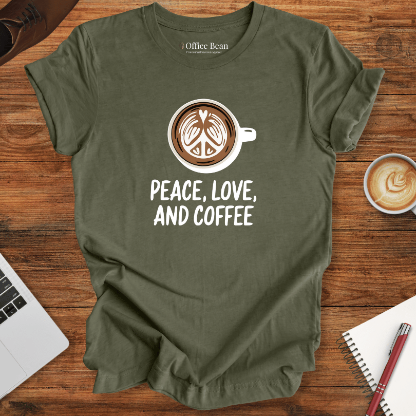 Peace, Love and Coffee T-Shirt