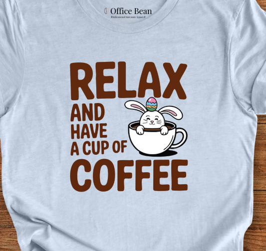 Relax Coffee, Easter Bunny T-Shirt