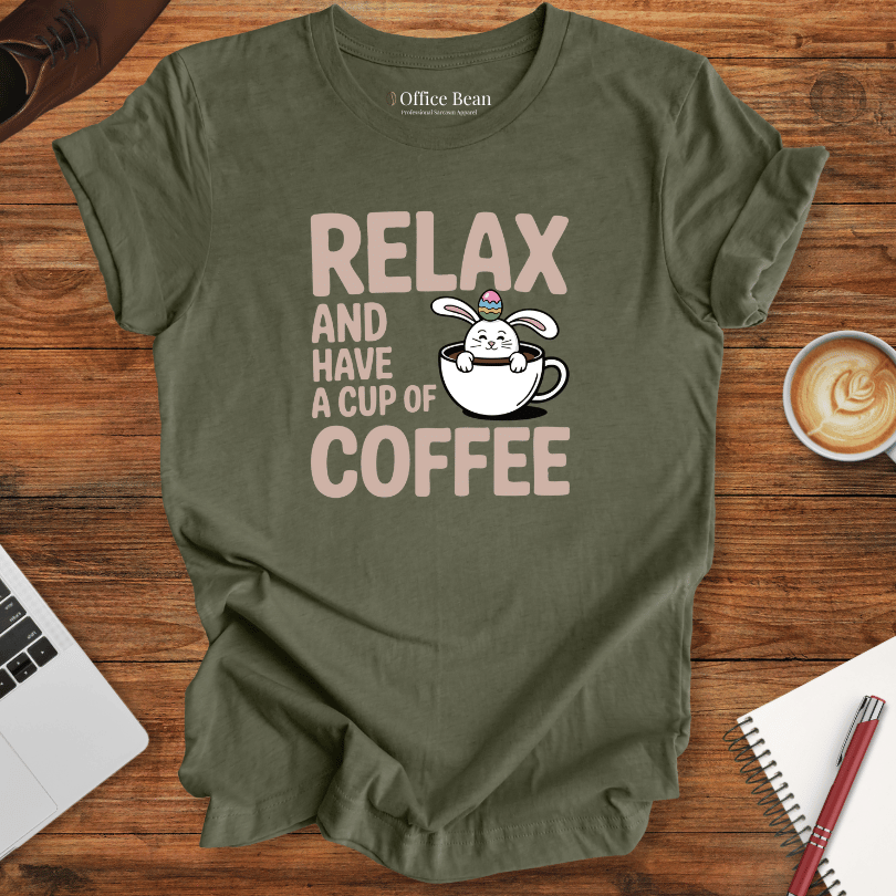 Relax Coffee, Easter Bunny T-Shirt