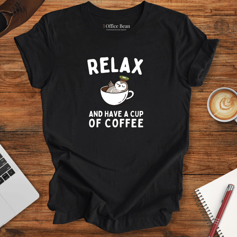 Relax and Coffee Owl T-Shirt