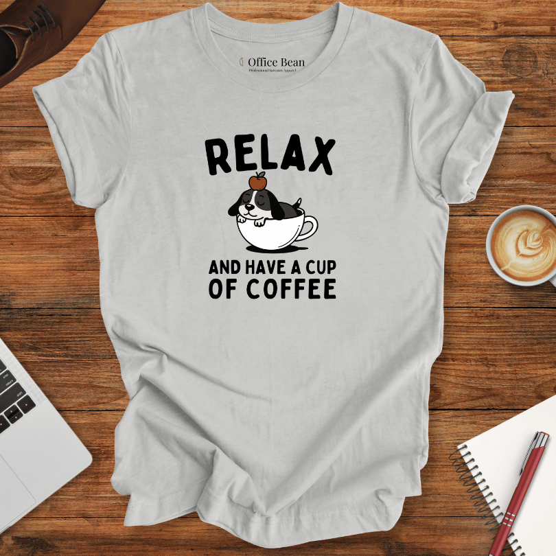 Relax and Coffee Dog T-Shirt