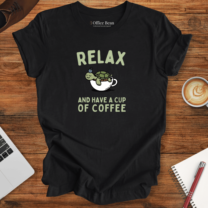 Relax and Coffee Turtle T-Shirt