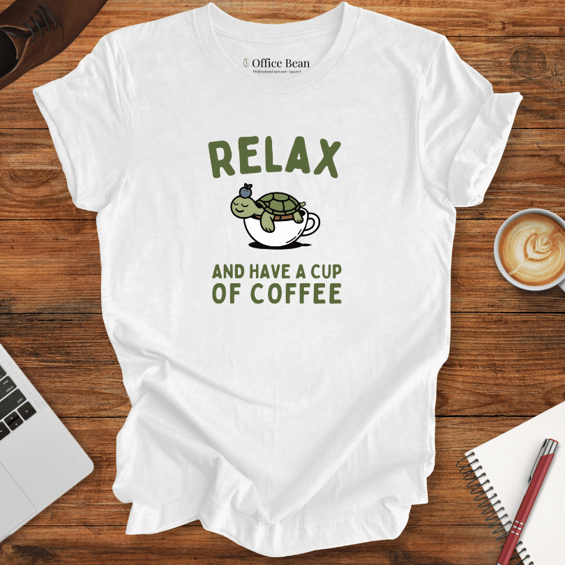 Relax and Coffee Turtle T-Shirt