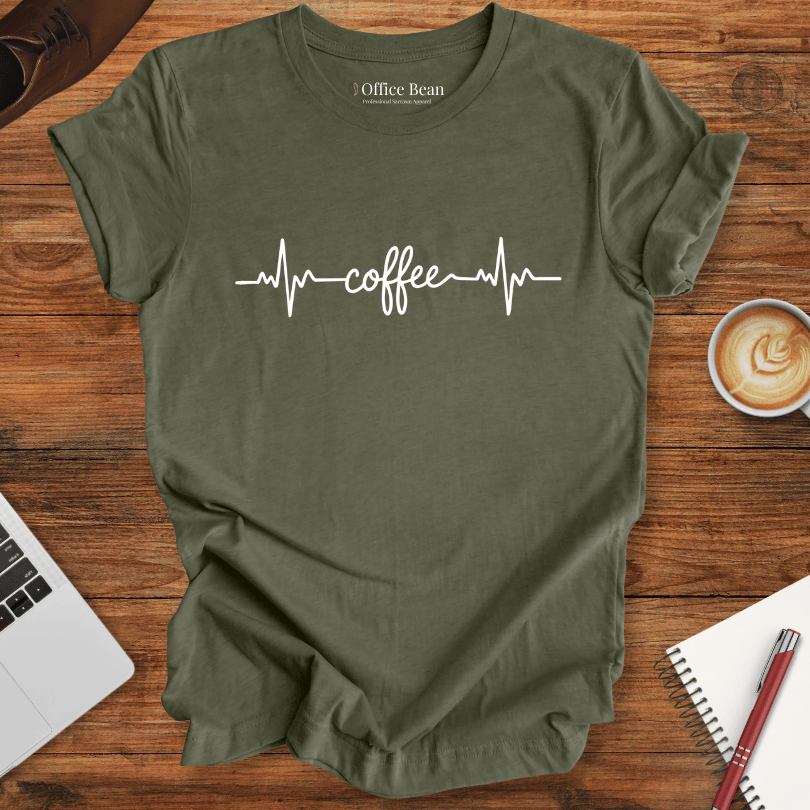 Small Coffee HeartBeat T-Shirt