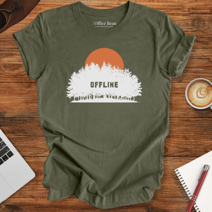 Offline Sunset and Forest T-Shirt