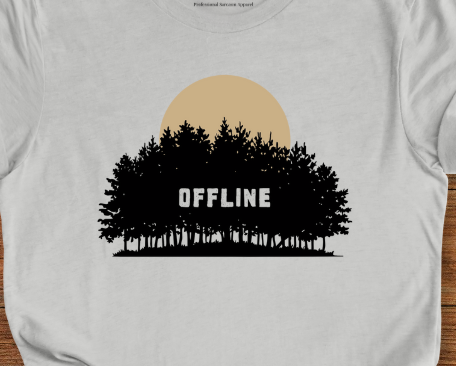 Offline Sunset and Forest T-Shirt