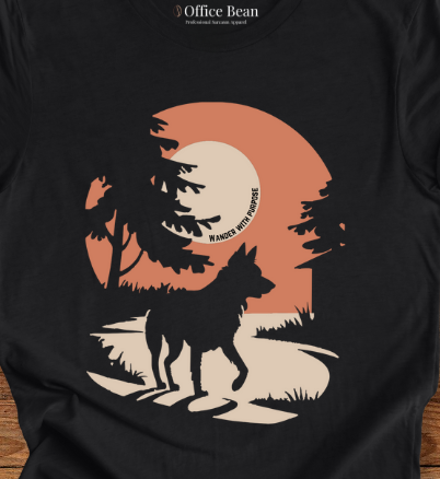 Wander With Purpose, Sunset Dog T-Shirt