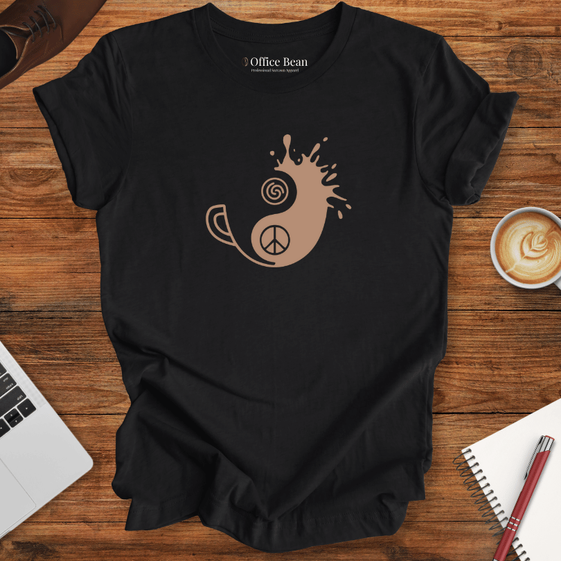 Ying and Yang Simple Coffee T-Shirt