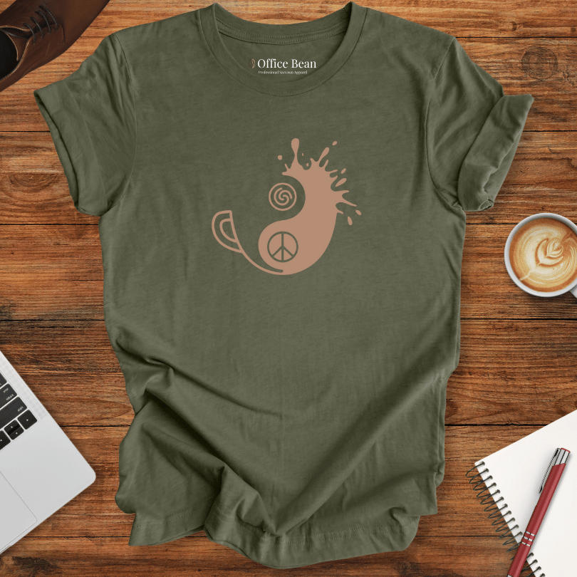 Ying and Yang Simple Coffee T-Shirt