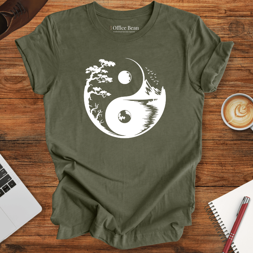 Ying Yang, Forest and Mountain T-Shirt