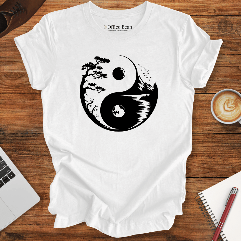 Ying Yang, Forest and Mountain T-Shirt