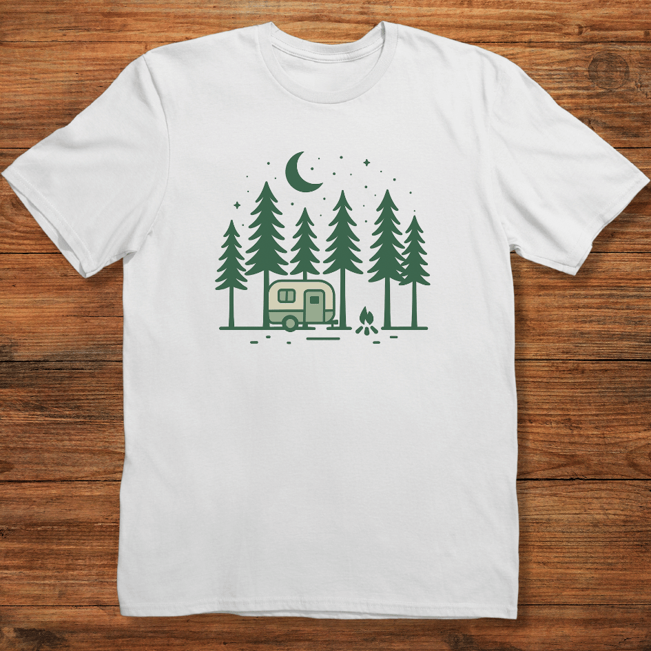 Forest Camper Under the Moon T-shirt