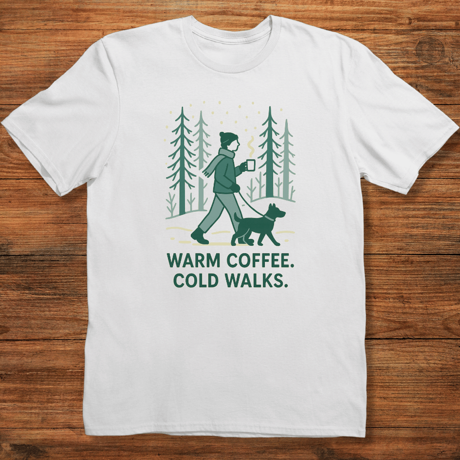 Warm Coffee. Cold Walks T-shirt